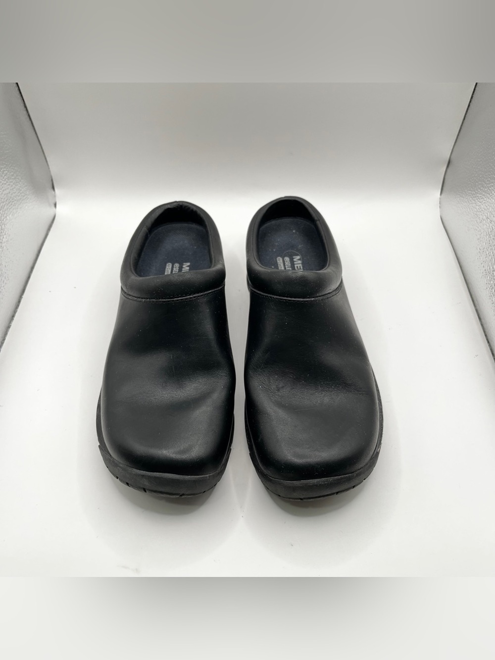 Merrell Encore Nova 4 black leather slip on clogs size 6 EUC - Picture 4 of 10